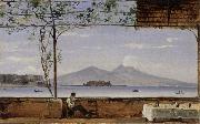 Johann Jakob Ulrich Seaside Terrace near Naples Sweden oil painting artist